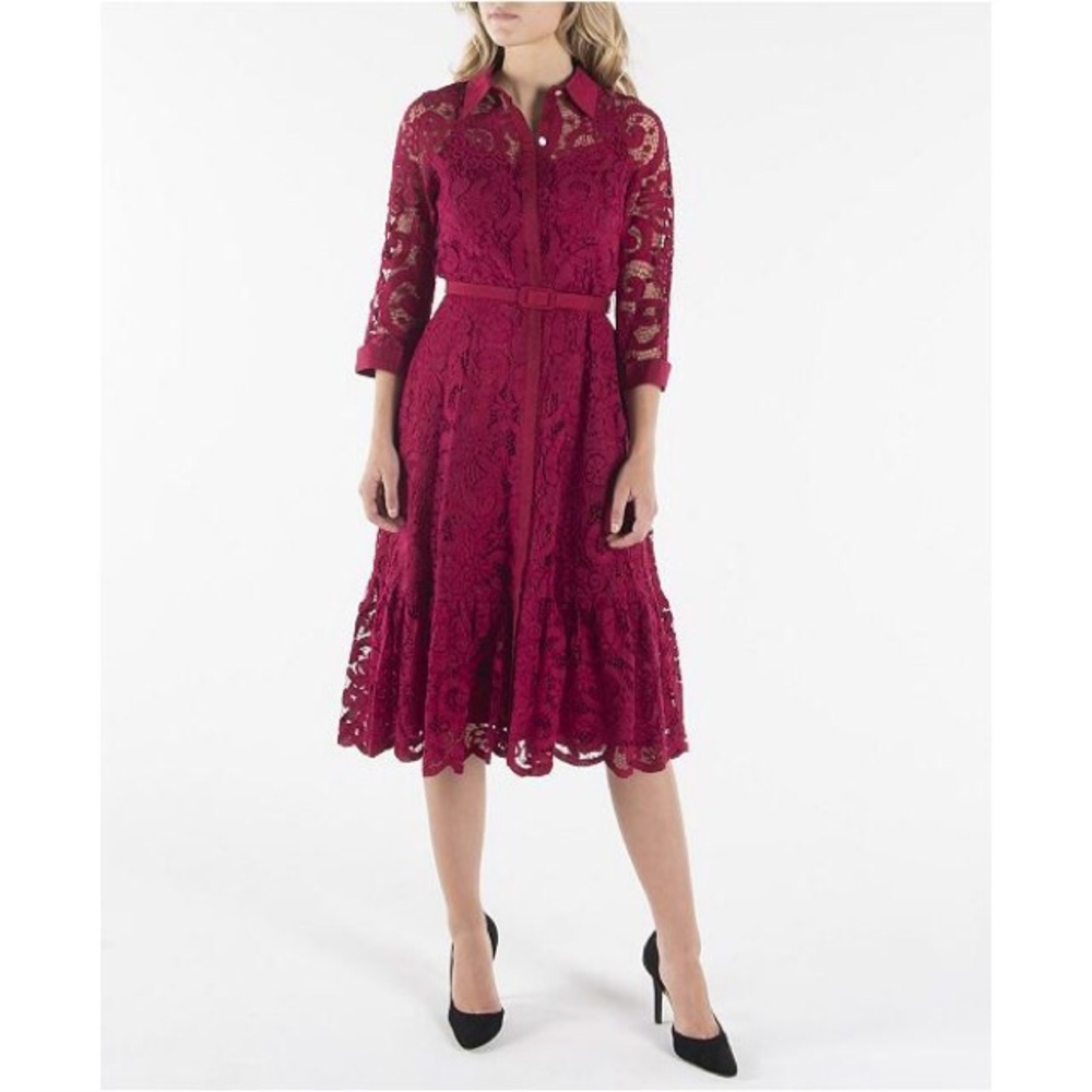 NWT Nanette Lepore belted lace dress size 2